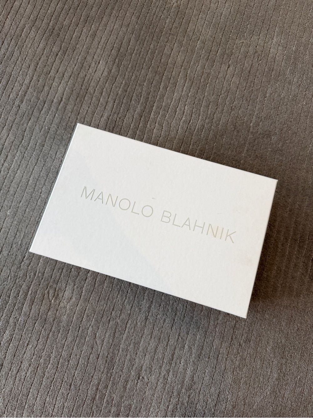 Manolo Blahnik Black Satin Hangisi Crystal-Embellished Pump - Picture 7 of 8